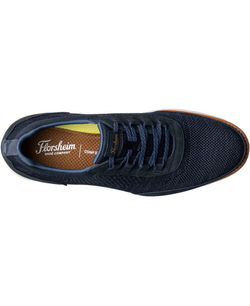 Men's Launch Knit Elastic Lace Slip On Sneaker