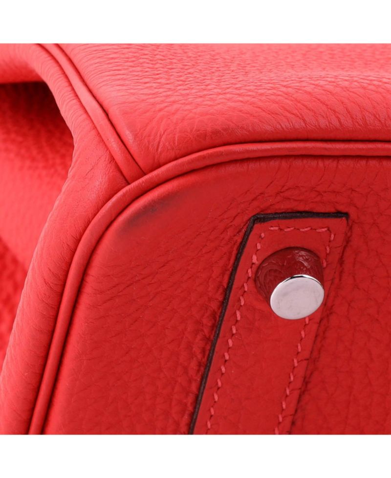 Birkin 30 Handbag Red Togo with Palladium Hardware