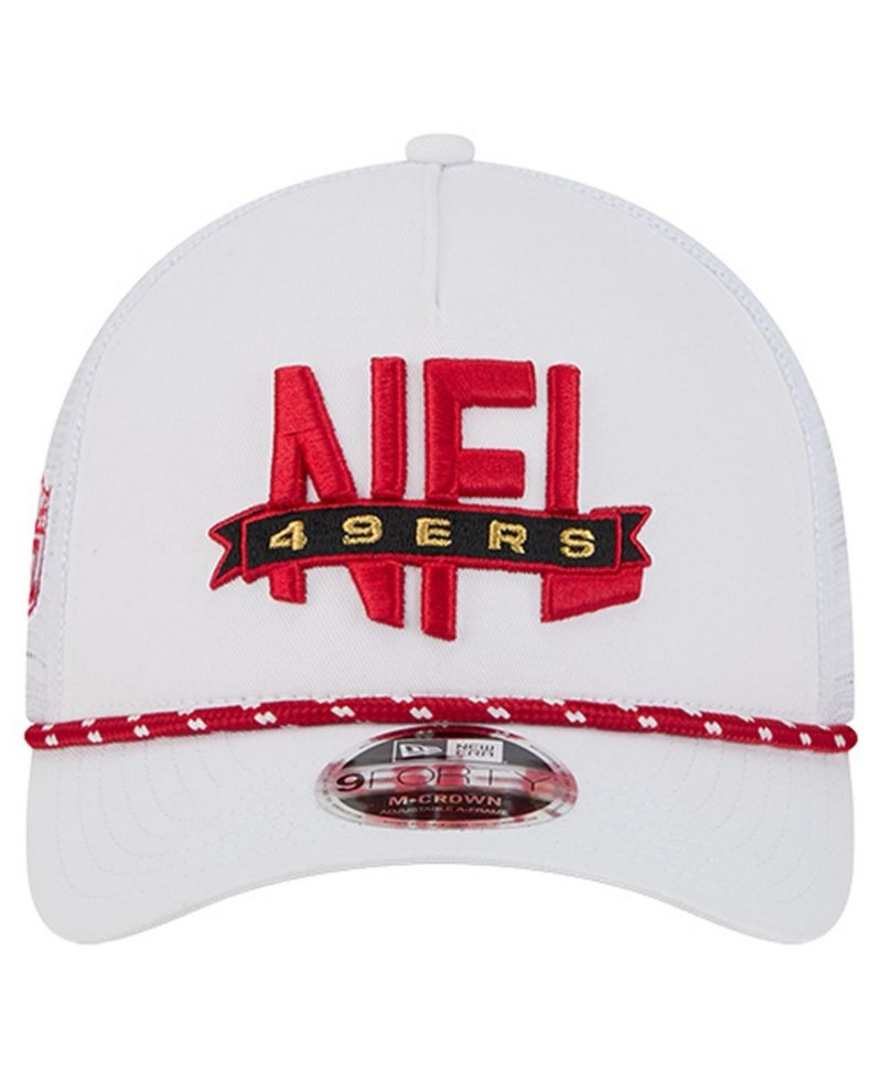 Men's White San Francisco 49ers NFL 9FORTY A-Frame M-Crown Adjustable Trucker Hat