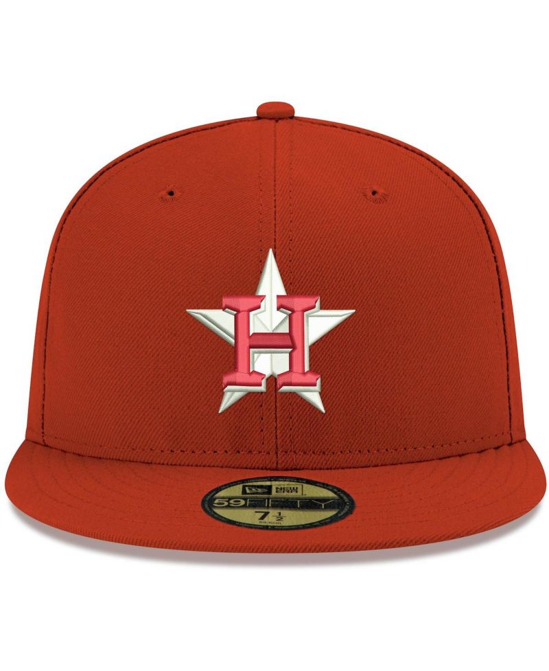 Men's Red Houston Astros Logo White 59FIFTY Fitted Hat