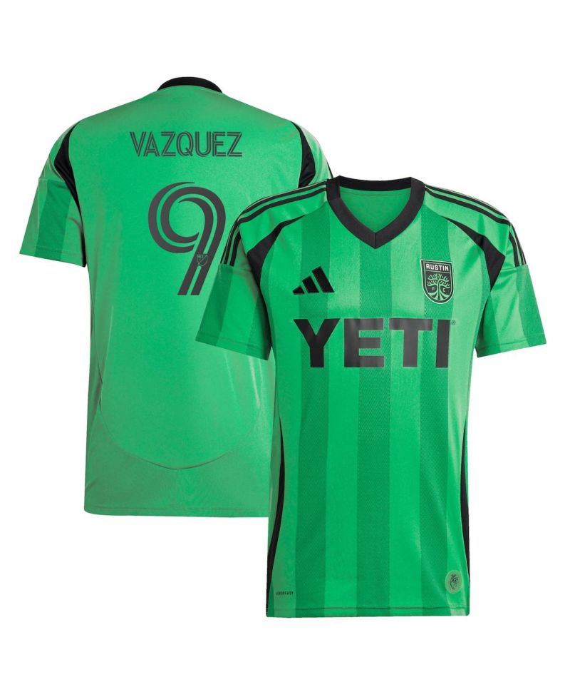 Men's Brandon Vazquez Green Austin FC 2025 The Heartbeat Kit Replica Player Jersey