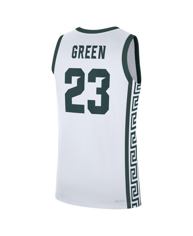 Men's Draymond Green White Michigan State Spartans Performance Replica Basketball Jersey