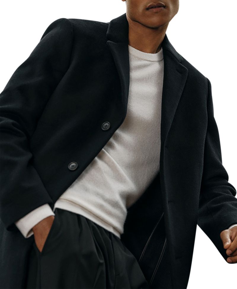 Men's Gable Wool-Blend Single-Breasted Regular-Fit Overcoat