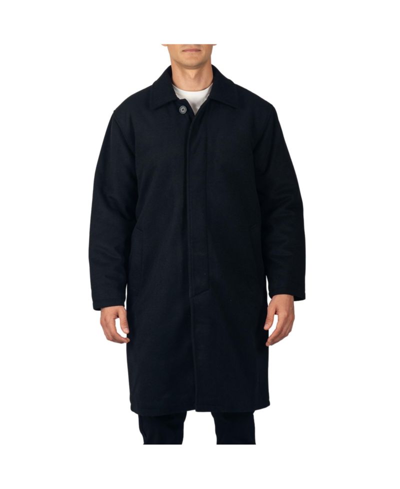Men's Zach Men s Wool Blend Overcoat - Knee-Length Trench Coat, Runs Large for Layering Over Suits or Sweaters