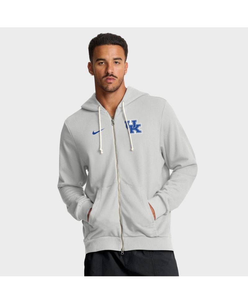 Men's Gray Kentucky Wildcats 2025 Sideline Standard Issue Dri-FIT Full-Zip Hoodie