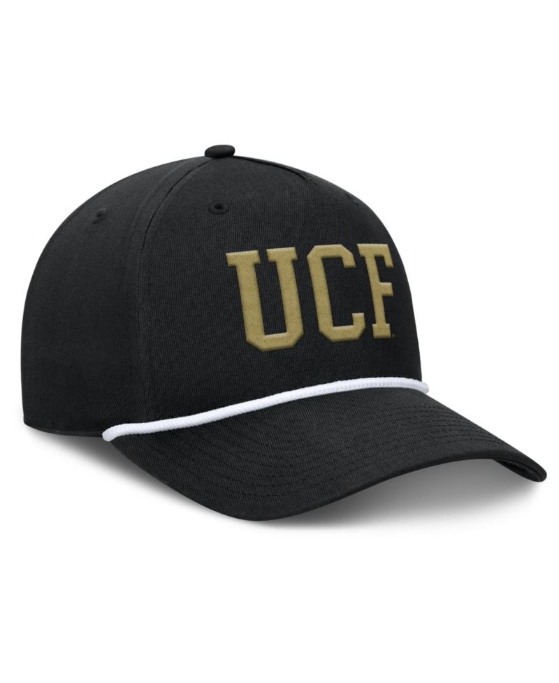 Men's Black UCF Knights Foul Ball Rope Adjustable Hat