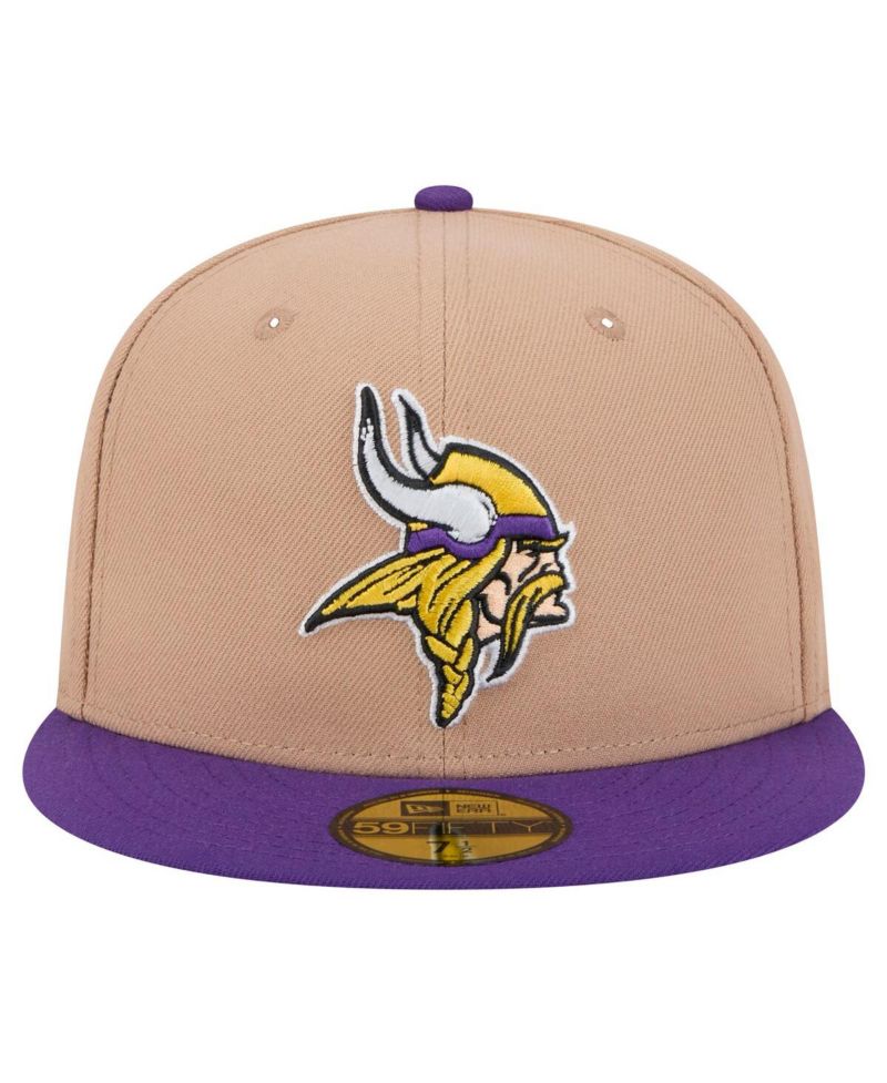 Men's Tan Minnesota Vikings Logo Main 59FIFTY Fitted Hat