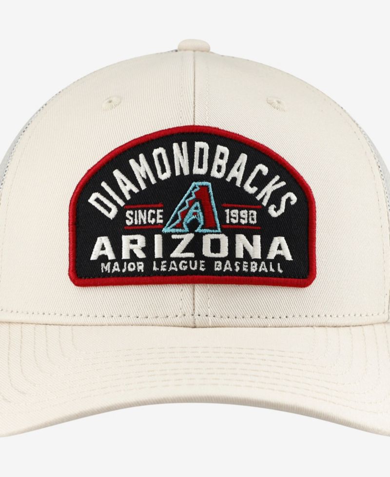 Men's Cream Arizona Diamondbacks Leland Adjustable Trucker Hat