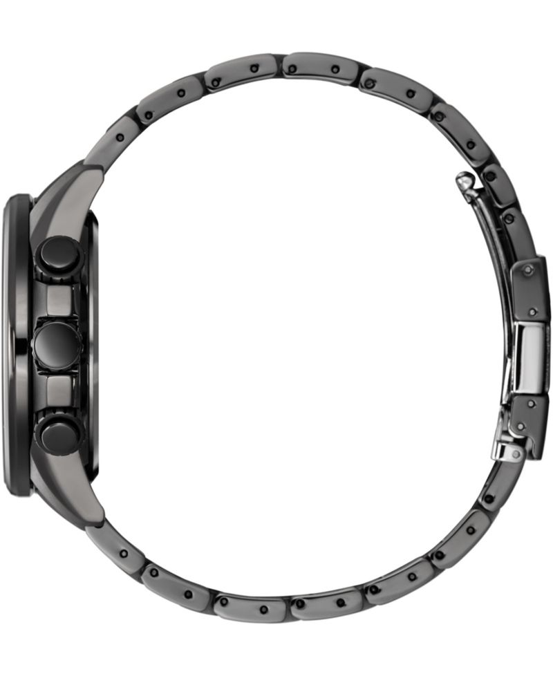 Eco-Drive Men's PCAT Gray Stainless Steel Bracelet Watch 43mm