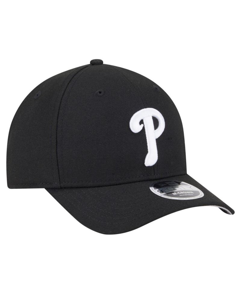 Men's Black Philadelphia Phillies Player Replica 9FORTY Adjustable Hat