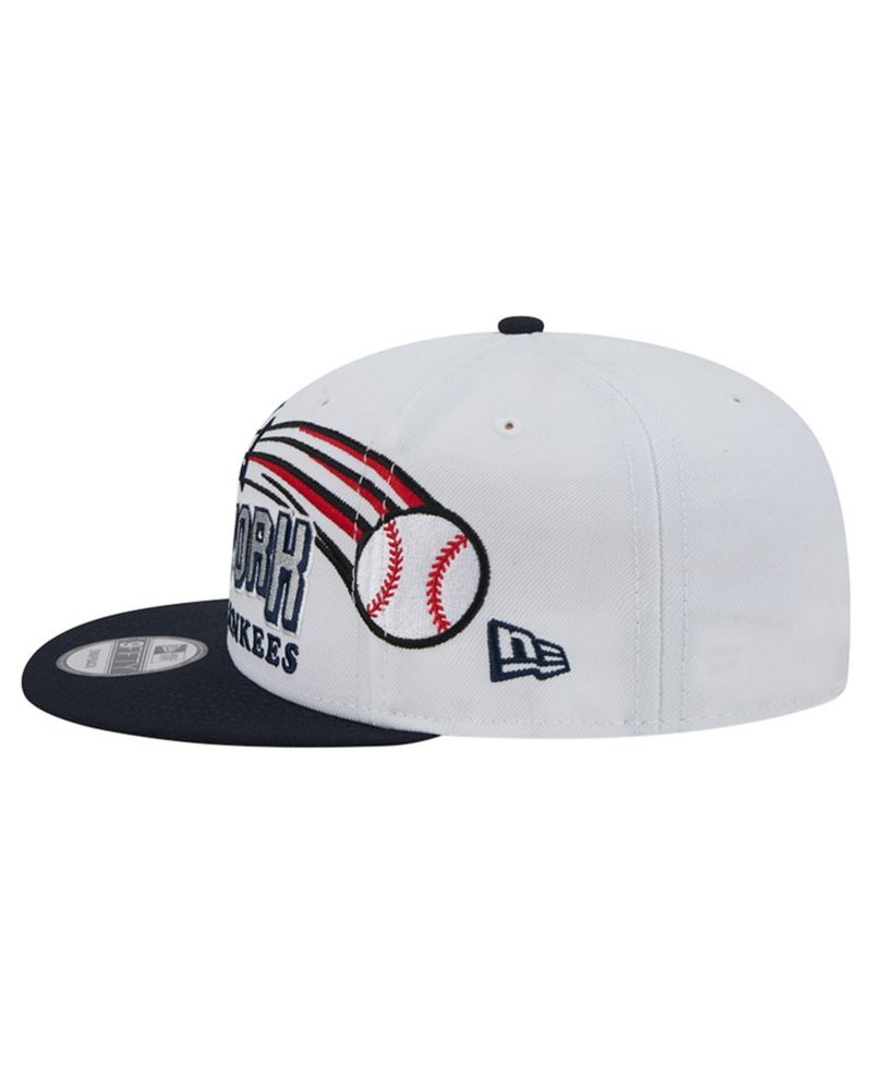 Men's White New York Yankees Retro Sweep 9FIFTY Snapback Hat