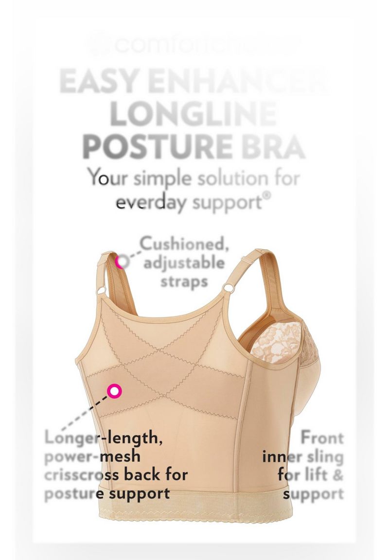 Women's Easy Enhancer Wireless Longline Posture Bra