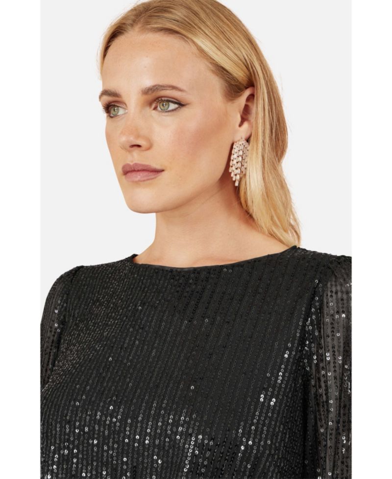 Women's Sequin And Velvet Mini Dress