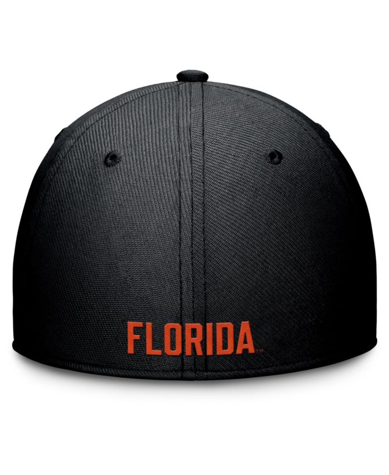 Men's Black Florida Gators Rise SwooshFlex Dri-FIT Hat