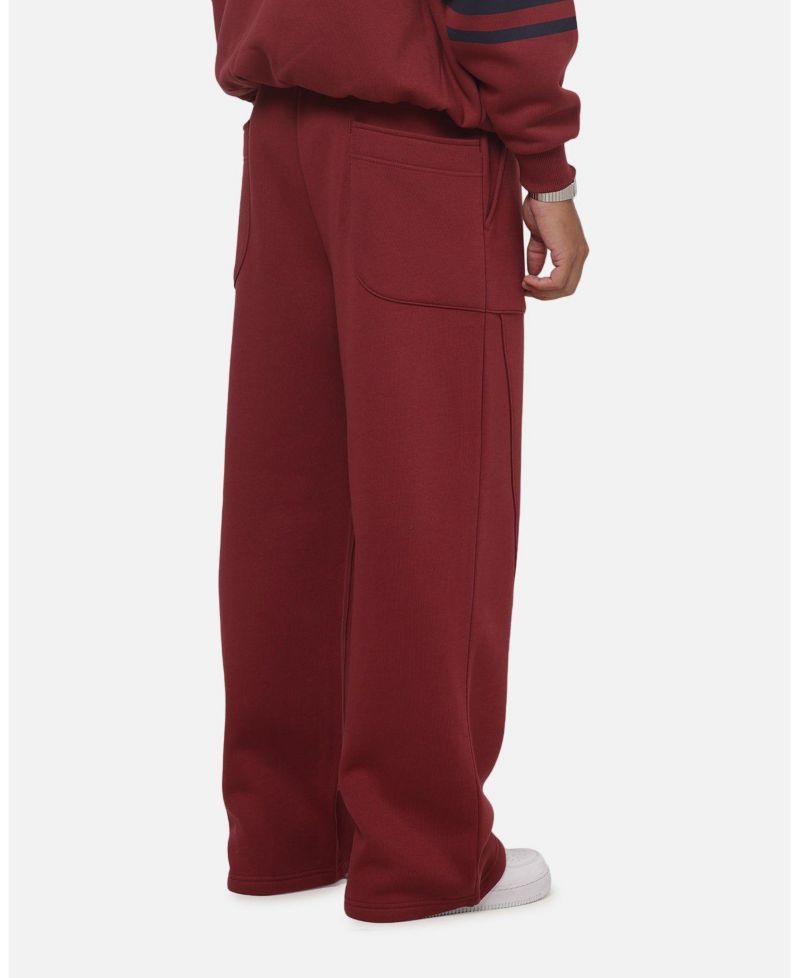 Men's Varsity Oversized Wide-Leg Track Pants