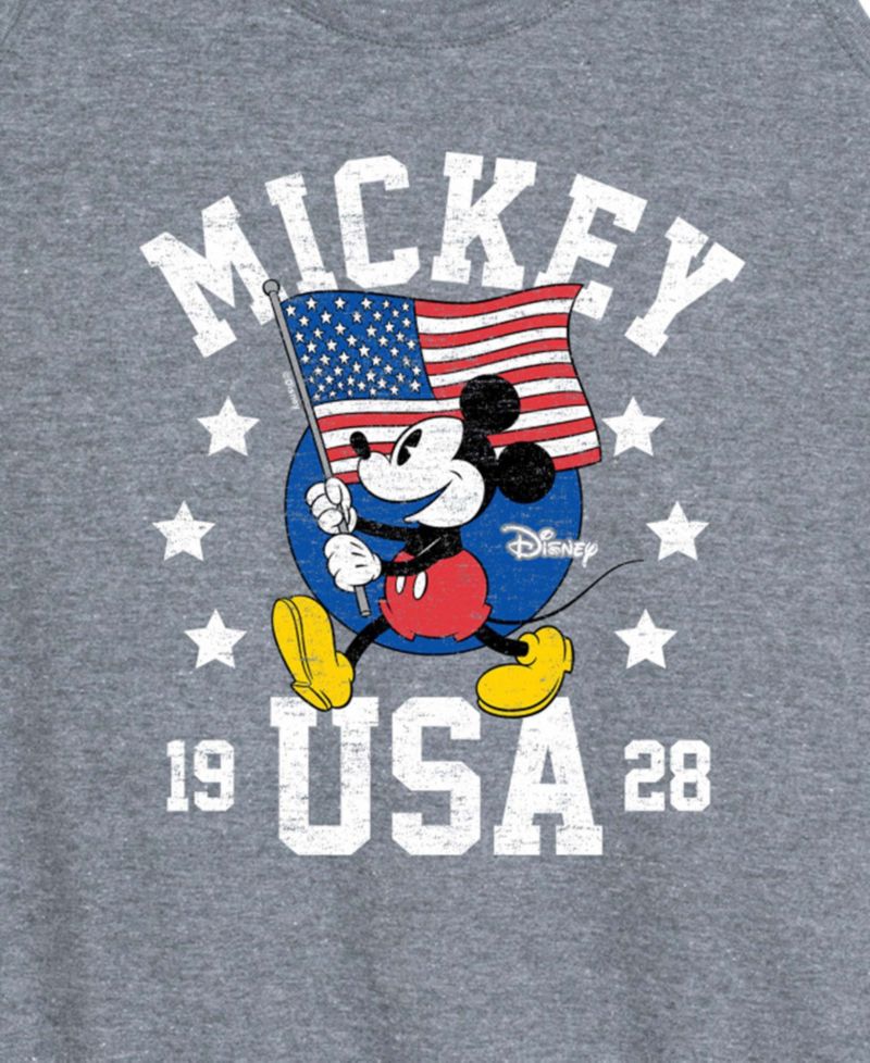 Plus Size Disney Mickey Waving Flag USA Racerback Graphic Tank Top