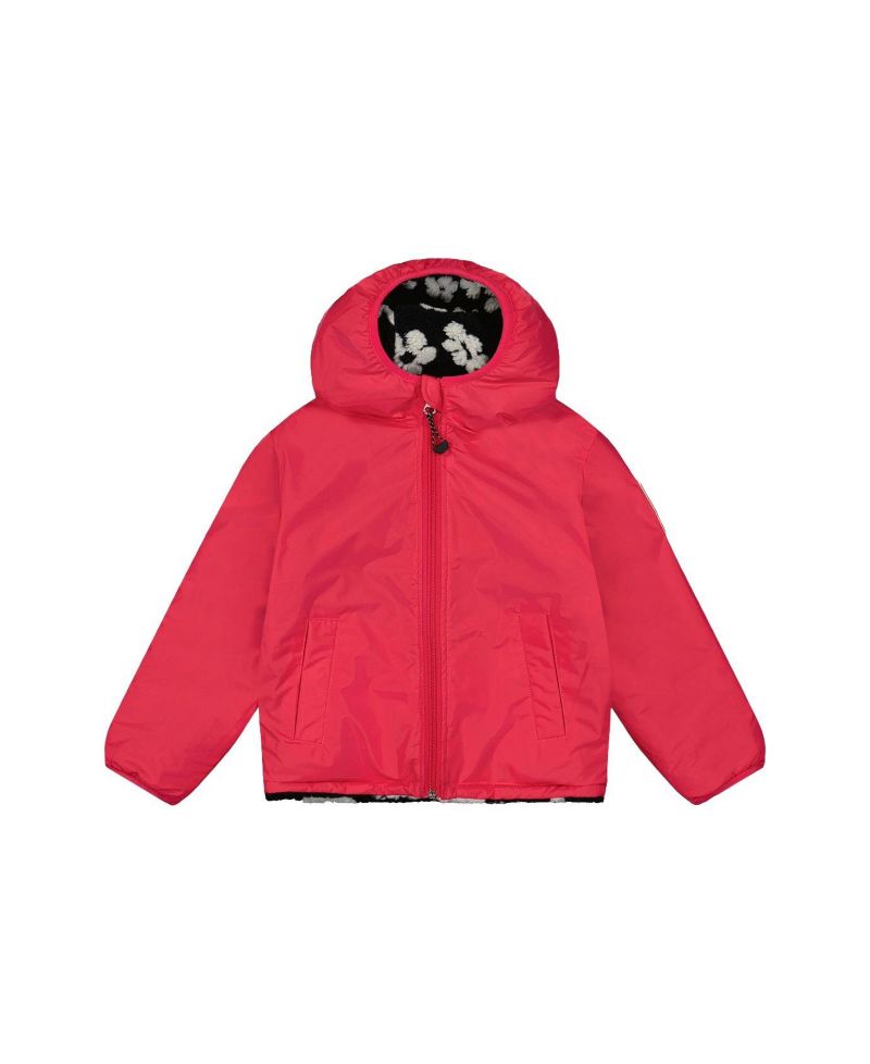 Big Girls Reversible Mid-Season Jacket Printed Flowers