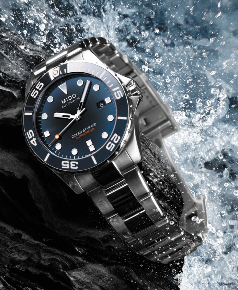 Men's Swiss Automatic Ocean Star 600 Chronometer Stainless Steel Bracelet Watch 44mm