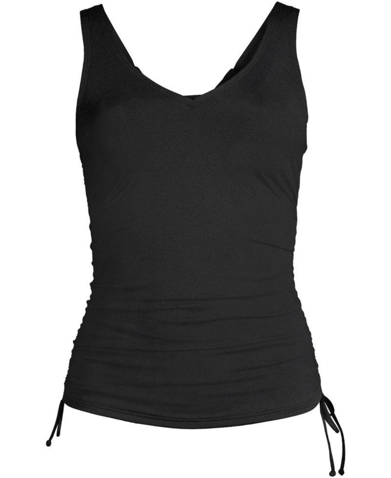 Women's Adjustable V-neck Underwire Tankini Swimsuit Top Adjustable Straps