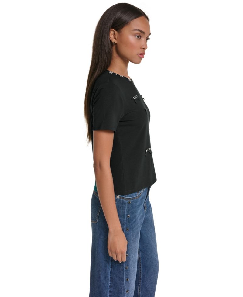 Women's Front Bow Crewneck T-Shirt
