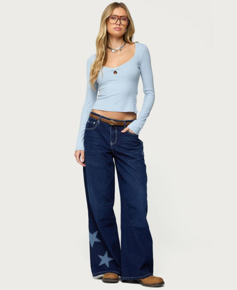 Women's Madder Keyhole Cutout Top