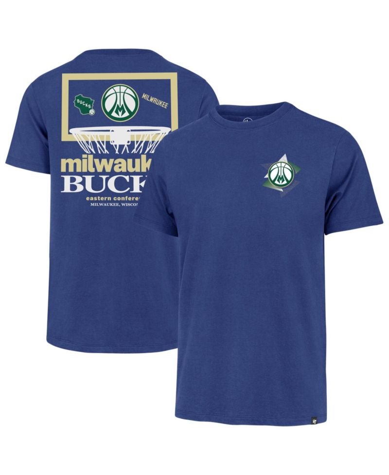 Men's ''47 Brand Royal Milwaukee Bucks City Edition Backboard T-Shirt