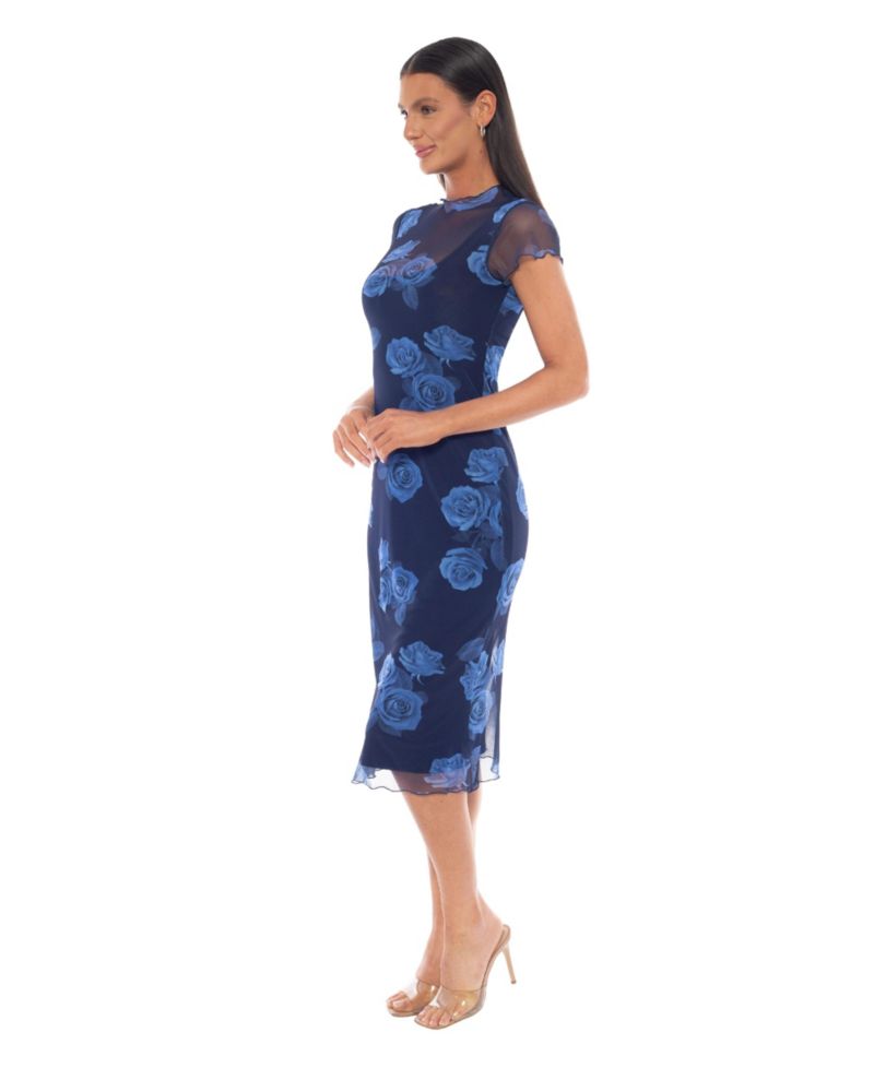 Women's Printed Powermesh T-Shirt Dress