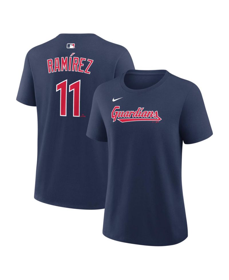 Women's Jos&eacute; Ramírez Navy Cleveland Guardians Name & Number T-Shirt