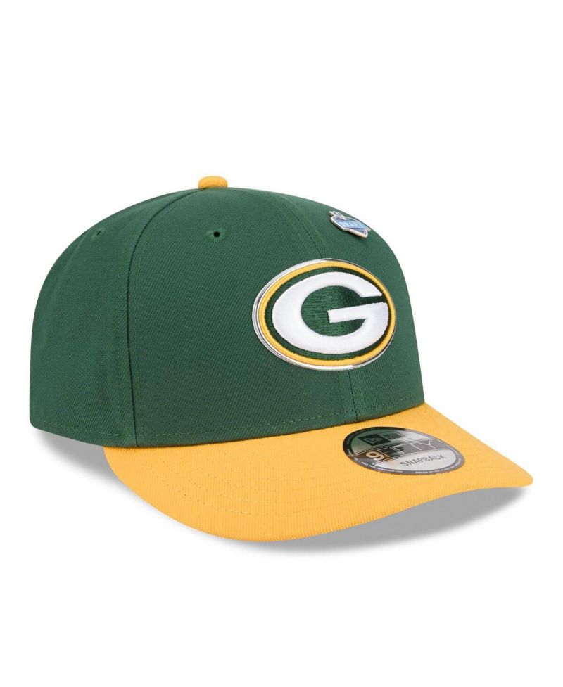 Men's Green/Gold Green Bay Packers 2026 NFL Draft On Stage Pre-Curved 9FIFTY Snapback Hat