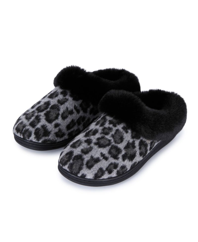Women's Leo Faux Fur Arch Support Clog Slippers