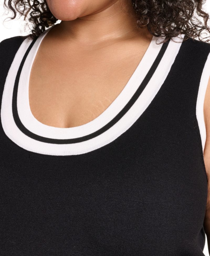 Plus Size Scoop Neck Knit Tank Top