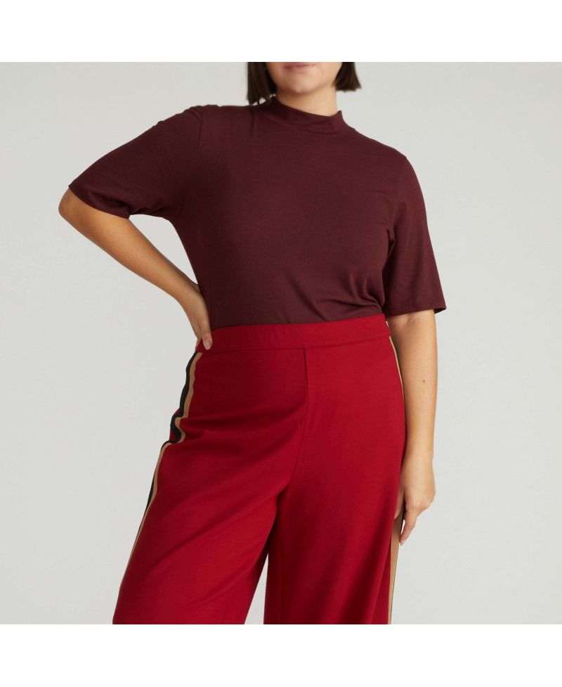 Women's Plus Size Modern Mock Neck Tee