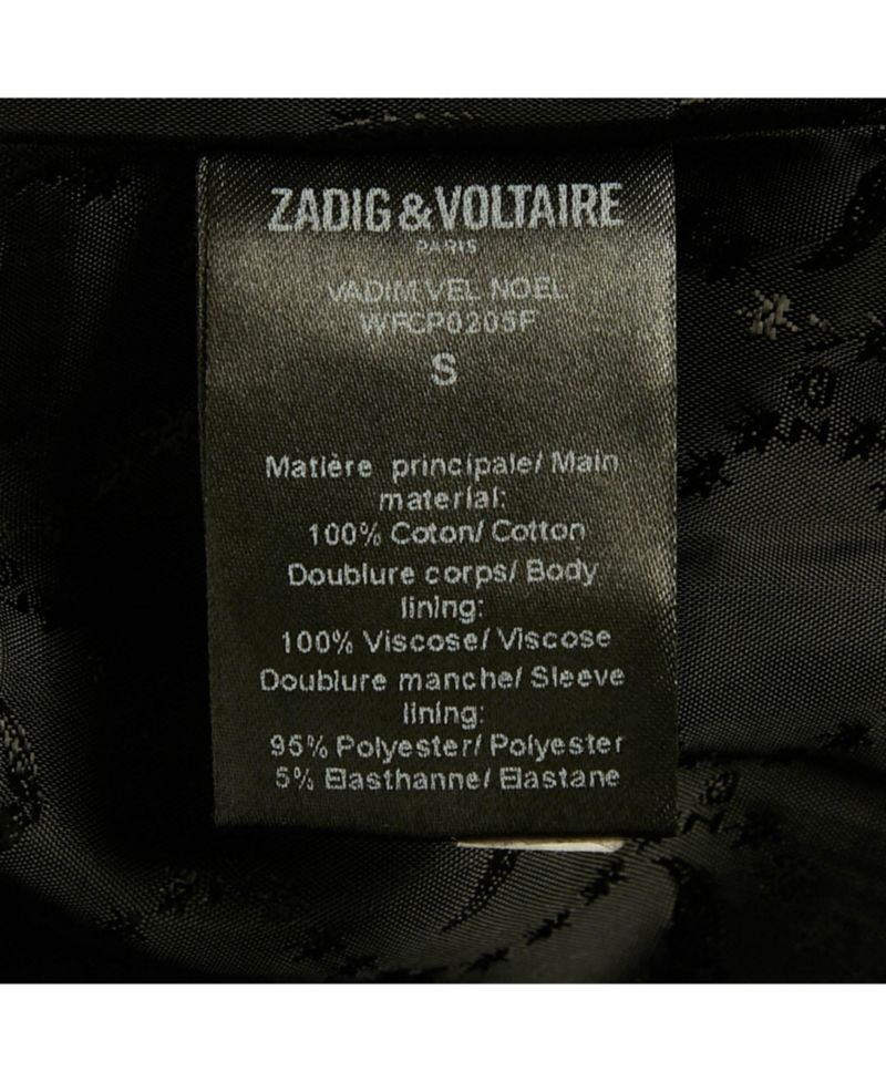 Zadig & Voltaire Women's Vadim Velvet Embroidered Collarless Blazer