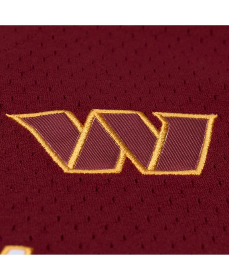 Men's Burgundy Washington Commanders Head Coach Mesh Full-Button Fashion Jersey