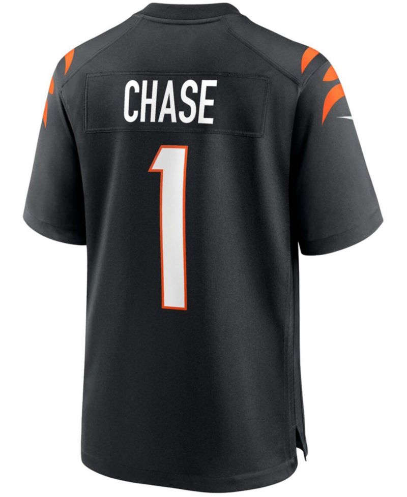 Men's Ja'Marr Chase Black Cincinnati Bengals 2021 NFL Draft First Round Pick Game Jersey