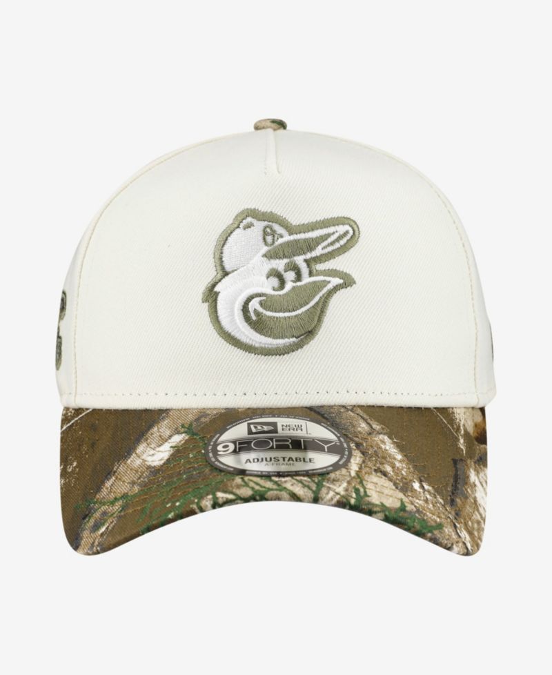 Men's Cream/Realtree Camo Baltimore Orioles 9FORTY A-Frame Adjustable Hat