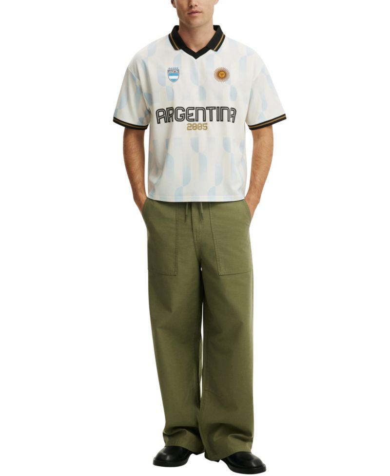 Men's Athletic Vibe Football V-Neck Polo Shirt