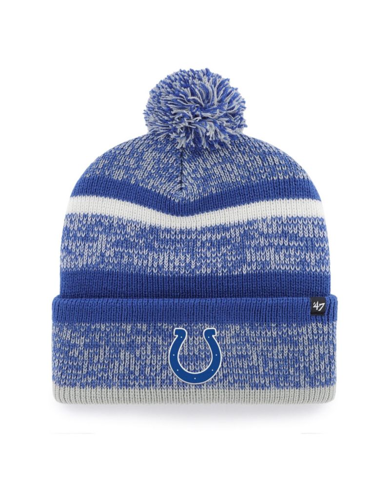 Men's Royal Indianapolis Colts Northward Cuffed Knit Hat with Pom