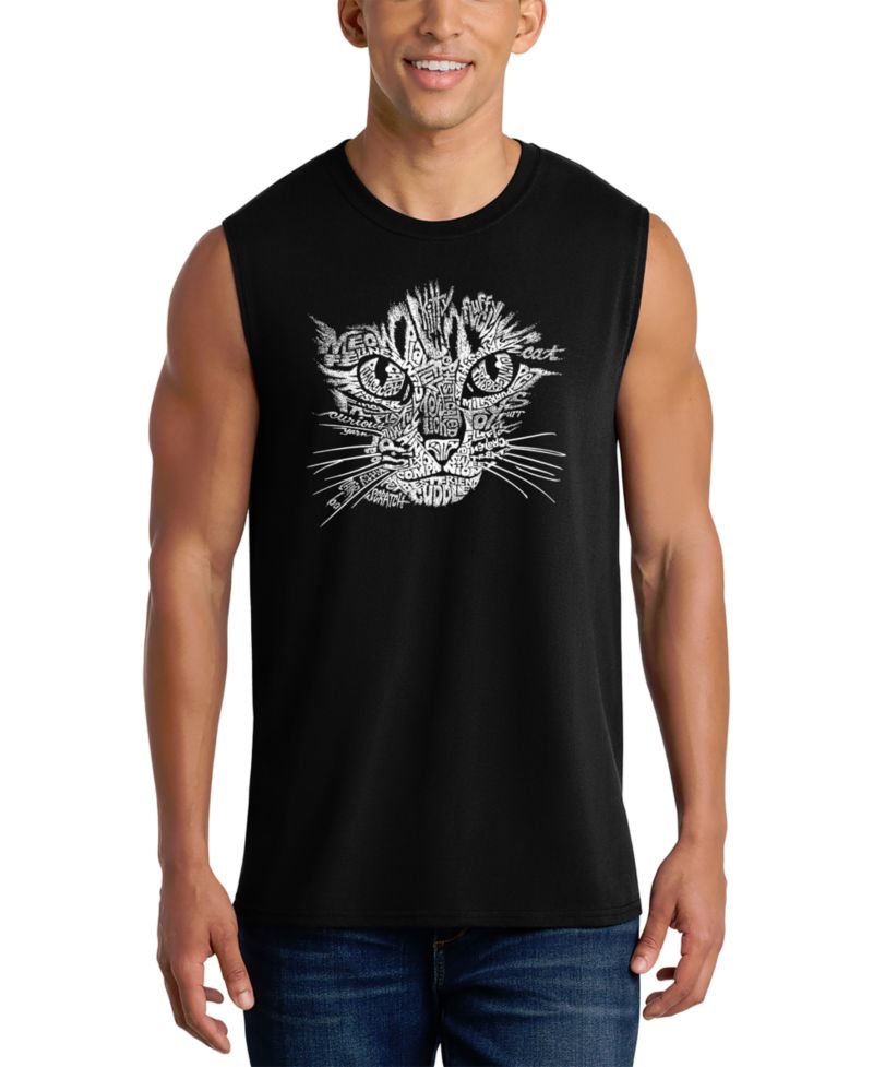 Men's Cat Face Graphic Tank Top