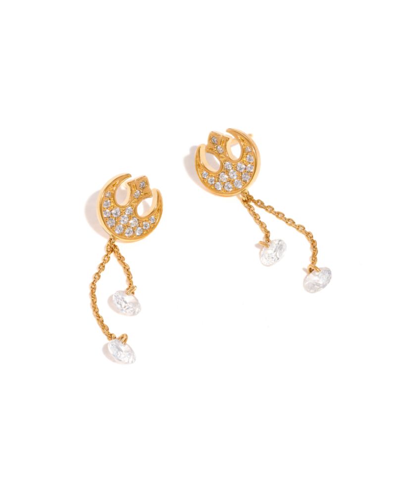 Crystal Star Wars Rebel Alliance Dangle Earrings