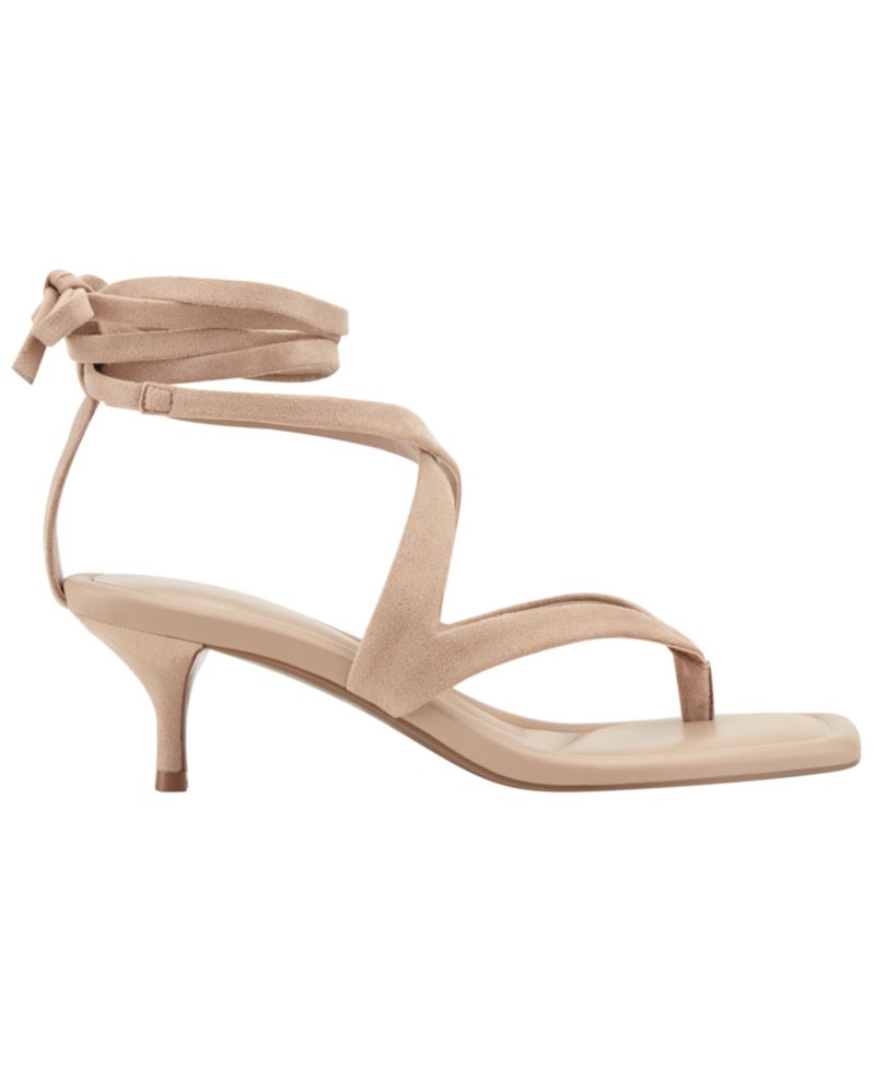 Women's Yoyo Strappy Ankle Wrap Kitten Heel Sandals