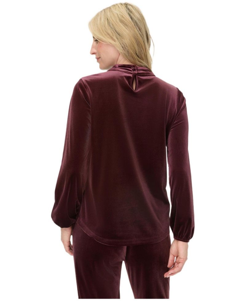 Women's Velvet Peekaboo Top