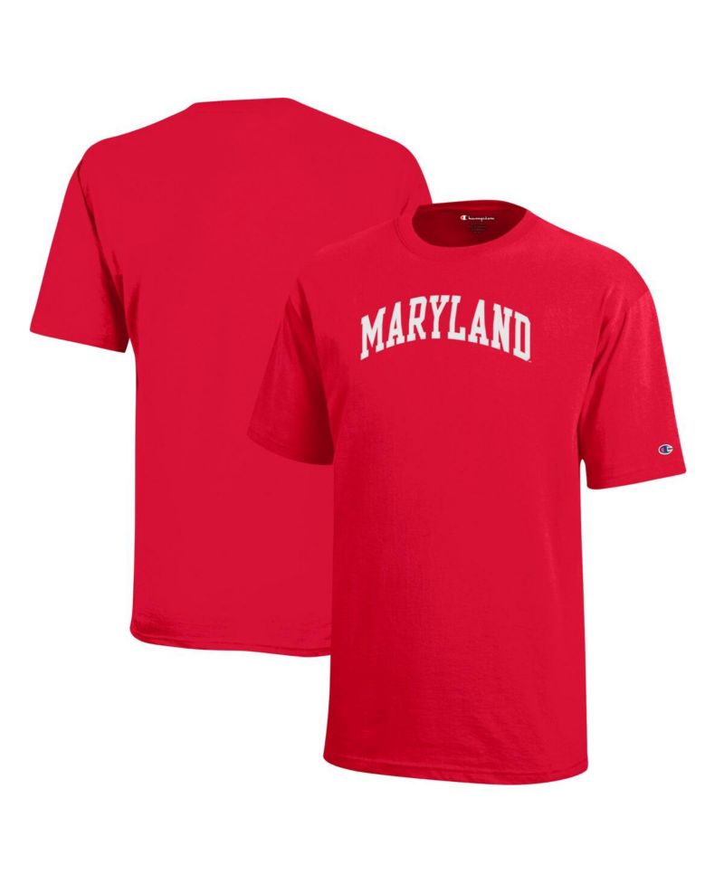 Big Boys and Girls Red Maryland Terrapins Team Arch T-Shirt