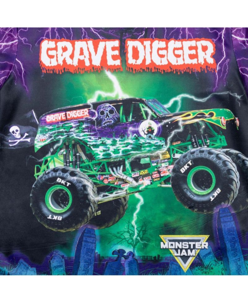 Toddler Boys 3 Pack T-Shirts to Grave Digger El Toro Loco Megalodon