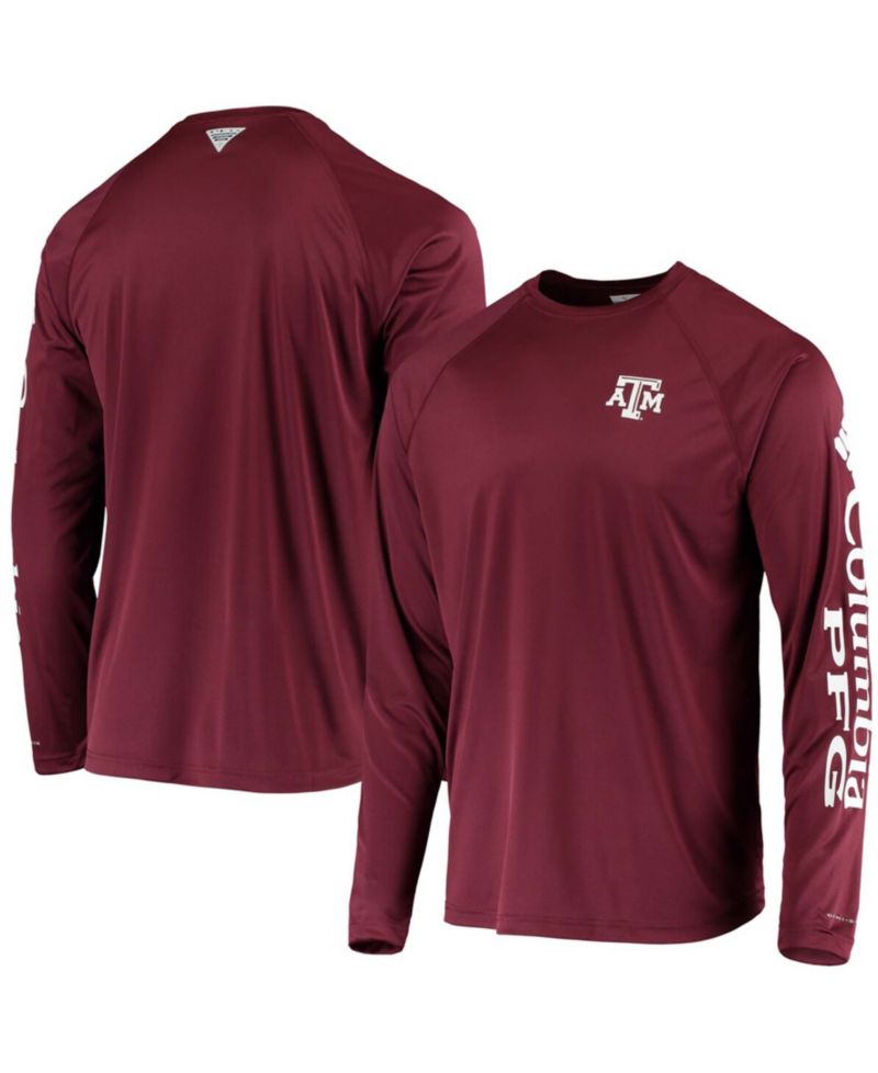 Men's PFG Maroon Texas A&M Aggies Terminal Tackle Omni-Shade Long Sleeve T-shirt