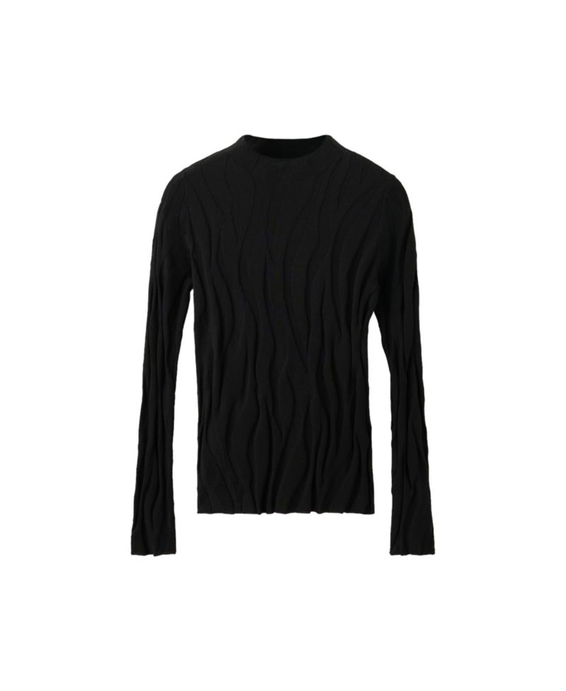 Women's Fitted Mock-Neck Long-Sleeve Cotton-Blend Sweater