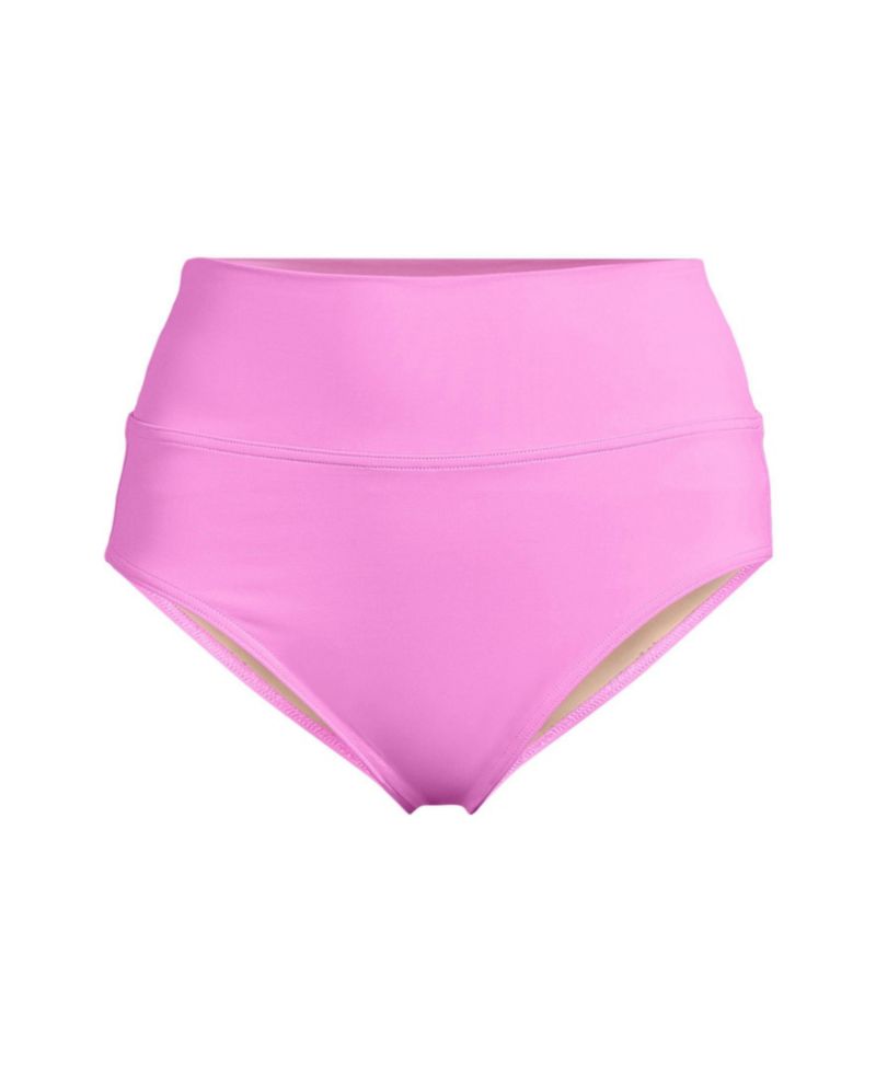 Plus Size Chlorine Resistant Pinchless High Waisted Bikini Bottoms
