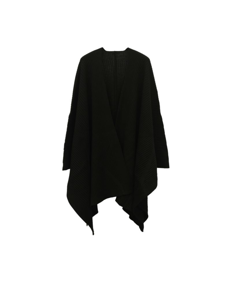 MICHAEL Open-Front Rib Ruana Wrap