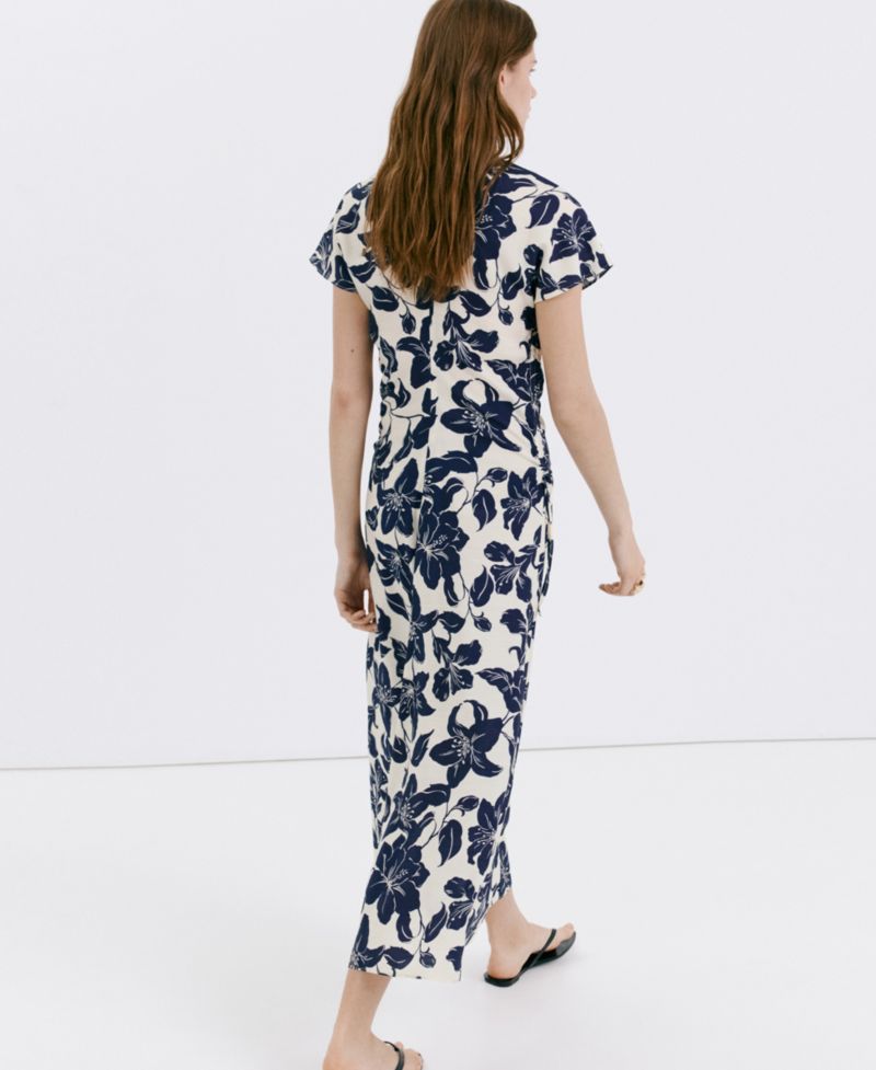 Women's Ruched Sides Floral Dress