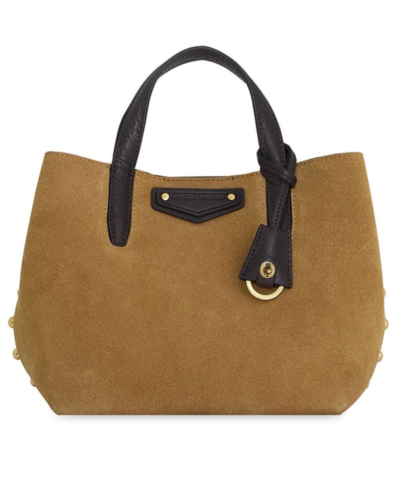 Riley Small Suede Leather Tote Handbag